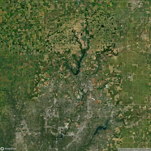 Aerial view of Hamilton County, Indiana.
